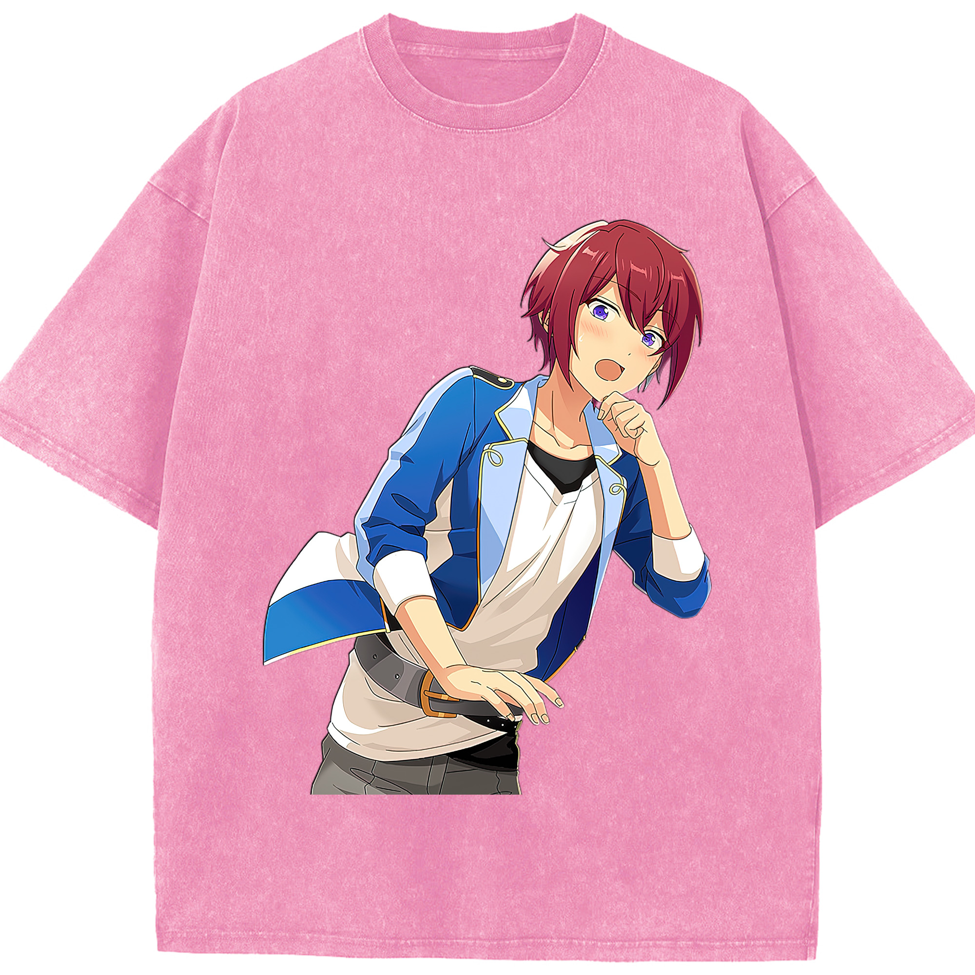 （画像用） あんさんぶるスターズ! Ensemble Stars 綿100% ヴィンテージ風 半袖Tシャツ（フロントプリント）